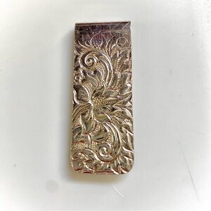 Vintage Sterling Silver Engraved Money Clip